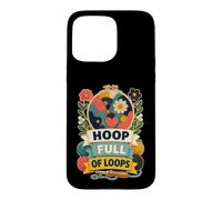 Carcasa para iPhone 15 Pro MAX Hoop Full of Loops Aguja Lana Flores Manualidades