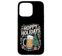 Carcasa para iPhone 15 Pro MAX Hoppy Holidays Funny Christmas Beer Happy Holidays Juego de Palabras