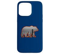 Carcasa para iPhone 15 Pro MAX Horizonte de la Ciudad de Chicago Dentro de una Silueta parda