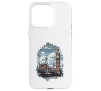 Carcasa para iPhone 15 Pro MAX Horizonte de Londres Big-Ben Ferris Wheel Cityscape Art