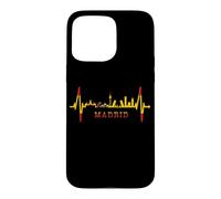 Carcasa para iPhone 15 Pro MAX Horizonte de Madrid Skyline Latido Pulso Bandera Amo Madrid