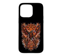 Carcasa para iPhone 15 Pro MAX Hugin & Munin los Cuervos Vikingos de Odín Mitología nórdica
