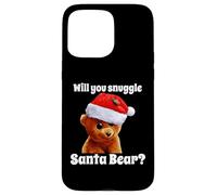 Carcasa para iPhone 15 Pro MAX Humor navideño Will You Snuggle Christmas Bear