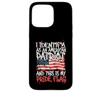Carcasa para iPhone 15 Pro MAX I Identify As An American Patriot This Is My Pride Flag