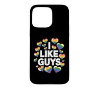 Carcasa para iPhone 15 Pro MAX I Like Guys LGBTQ Orgullo Declaración Hombre Gay Aliado