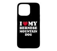 Carcasa para iPhone 15 Pro MAX I Love My Bernese Mountain Dog Boyero de Montana Bernés