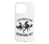 Carcasa para iPhone 15 Pro MAX I Love Scorpions Ok - Escorpión Lindo y Divertido