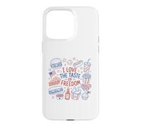 Carcasa para iPhone 15 Pro MAX I Love The Taste of Freedom Vintage American Foods Gráfico