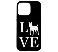Carcasa para iPhone 15 Pro MAX I Love Toy Fox Terrier Dog Lover White Graphic Dueño de Mascota