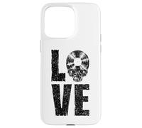 Carcasa para iPhone 15 Pro MAX I Love Vinyl Old School Coleccionista de Discos de Calavera gótica