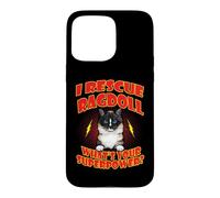 Carcasa para iPhone 15 Pro MAX I Rescue Ragdoll Cat What's Your Superpower Funny Cats Lover