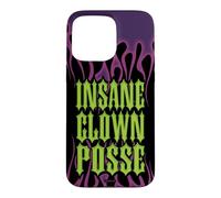 Carcasa para iPhone 15 Pro MAX ICP Purple Flames Old English Logo Horrorcore Rap Music