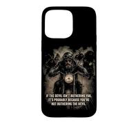 Carcasa para iPhone 15 Pro MAX If The Devil Isn'T Bothering You... Men Christian Motorcycle