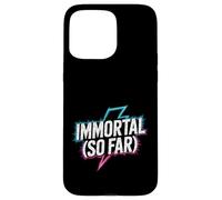 Carcasa para iPhone 15 Pro MAX Immortal So Far Chistes de Muerte Segura Sarcasmo -