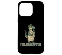 Carcasa para iPhone 15 Pro MAX Impresión humorística de Philosoraptor Logic Thinker Dinosaur Meme