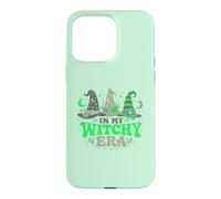 Carcasa para iPhone 15 Pro MAX in My Witchy Era Lucky Green Witch Hat Halloween Diseño