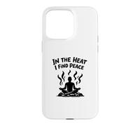 Carcasa para iPhone 15 Pro MAX In The Heat I Find Peace Sauna de Barril Loyly Steam Sweat
