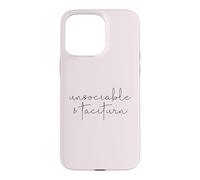 Carcasa para iPhone 15 Pro MAX INSOCIABLE Y TACITURNA Jane Austen Orgullo & Prejuicio Meme