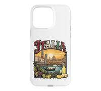 Carcasa para iPhone 15 Pro MAX Italia Vintage Viajes Monumentos Venecia Góndola Florencia