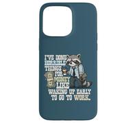 Carcasa para iPhone 15 Pro MAX I've Done Horrible Things for Money Funny Raccoon Cansado Work