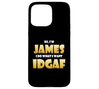 Carcasa para iPhone 15 Pro MAX James Costume Idgaf Meme Personalized Jim First Name James