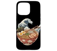 Carcasa para iPhone 15 Pro MAX Japonés Ramen Bowl Ocean Kanagawa Wave Anime Food Noodle