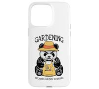 Carcasa para iPhone 15 Pro MAX Jardinería Porque el Asesinato está Mal Amante de Las Plantas Panda Malvado