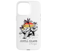 Carcasa para iPhone 15 Pro MAX Jekyll Island Georgia Sea Turtle Preserve 70s Estilo Retro