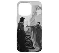 Carcasa para iPhone 15 Pro MAX Jesucristo Arrestado Poncio Pilato Pintura Bíblica Negro