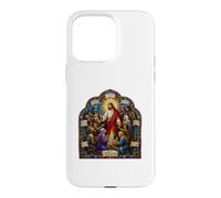 Carcasa para iPhone 15 Pro MAX Jesús Bienaventuranzas Sermón Mosaico Gótico Arte Cristiano Icono