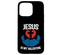 Carcasa para iPhone 15 Pro MAX Jesus is My Valentine Funny Valentines Loves Christ Love Day