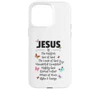 Carcasa para iPhone 15 Pro MAX Jesus is The Messiah Mighty God Beautiful Savior Lamb of God