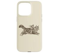 Carcasa para iPhone 15 Pro MAX Jesús Montando Maine Coon Divertido Cristiano para Gatunos