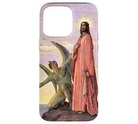Carcasa para iPhone 15 Pro MAX Jesús Satanás Tentación por Gustave Dore Colorizado