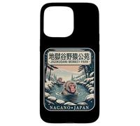 Carcasa para iPhone 15 Pro MAX Jigokudani Snow Onsen Monkeys Nagano Park Japón Souvenir