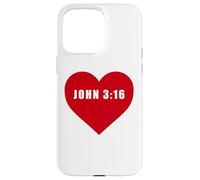 Carcasa para iPhone 15 Pro MAX John 3:16 God So Loved The World Bible Verse Reference Heart