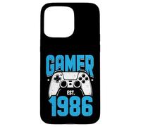 Carcasa para iPhone 15 Pro MAX Jugador Estimado 1986 40 Cumpleaños Video Gaming Hombre Mujer