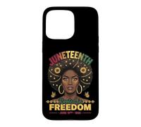 Carcasa para iPhone 15 Pro MAX Juneteenth arraigado en la Libertad Junio de 1865 Black History Women's