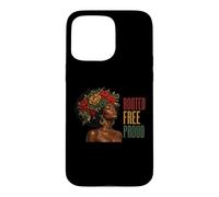 Carcasa para iPhone 15 Pro MAX Juneteenth Rooted Free Proud Black Woman Afro Floral