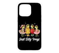 Carcasa para iPhone 15 Pro MAX Just Silly Frogs Lindo Cottagecore Floral Spring Animal