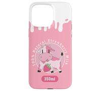Carcasa para iPhone 15 Pro MAX Kawaii Cute Pink Cow, Strawberry Milk Girl