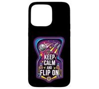Carcasa para iPhone 15 Pro MAX Keep Calm and Flip On Retro Pinball Arcade Game