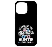 Carcasa para iPhone 15 Pro MAX Keeper of The Gender Auntie Loves You Messy Bun Gafas de Sol