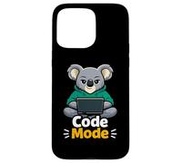 Carcasa para iPhone 15 Pro MAX Koala Coder Modo Código Mascota Gráfico