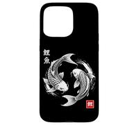 Carcasa para iPhone 15 Pro MAX Koi Fish Japonés Yin y Yang Harmony Balance