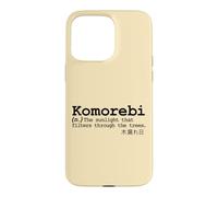 Carcasa para iPhone 15 Pro MAX Komorebi Japonés Palabra Vocab Poético Árbol Sol Naturaleza Amor