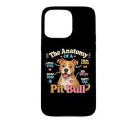 Carcasa para iPhone 15 Pro MAX La anatomía de un Pitbull Funny Pitbulls Pitbull Dog Biology