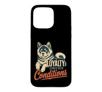 Carcasa para iPhone 15 Pro MAX La Lealtad del Perro Husky Viene con Condiciones