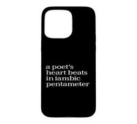 Carcasa para iPhone 15 Pro MAX La poesía Habla Desde el corazón para los Amantes de los Versos y el Estilo