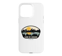 Carcasa para iPhone 15 Pro MAX Lago di Lugano Italia Design Vacation Souvenir
